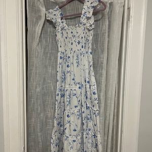 Botanical Blue Nap Dress